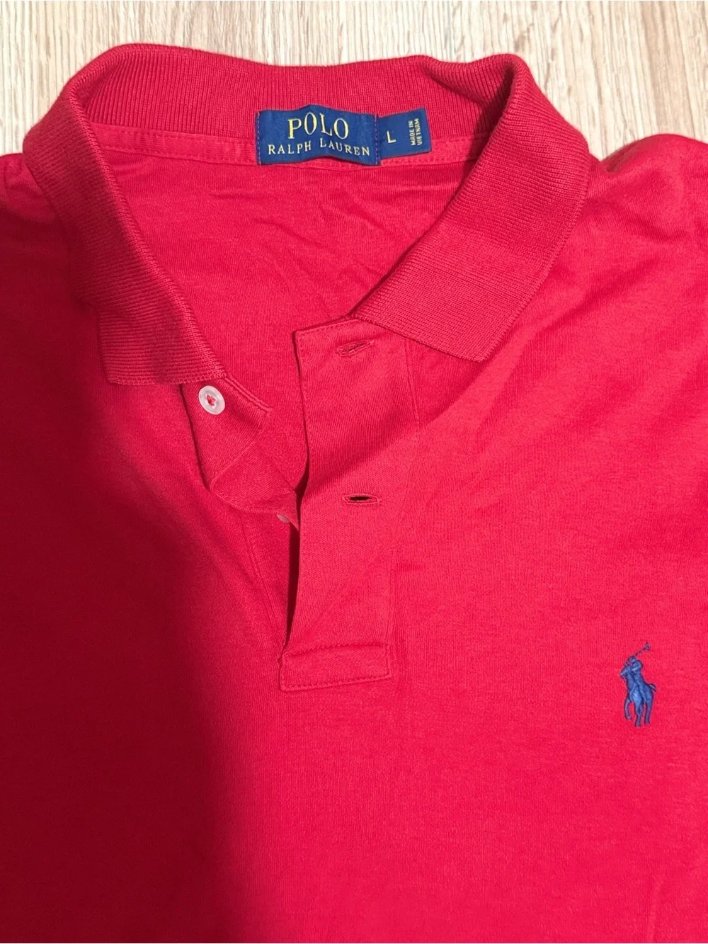 Polo by Ralph Lauren Red Polo with Blue Pony Embroidery